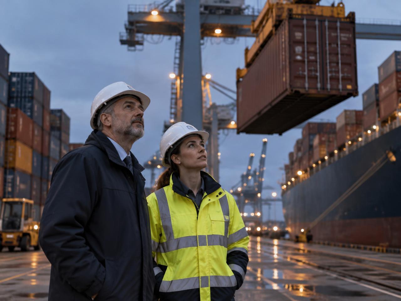 Containerlogistiek in een Nederlandse haven